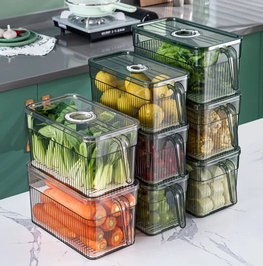 Pack 3 Boîtes de Rangement Alimentaire Hermétiques et Empilables
