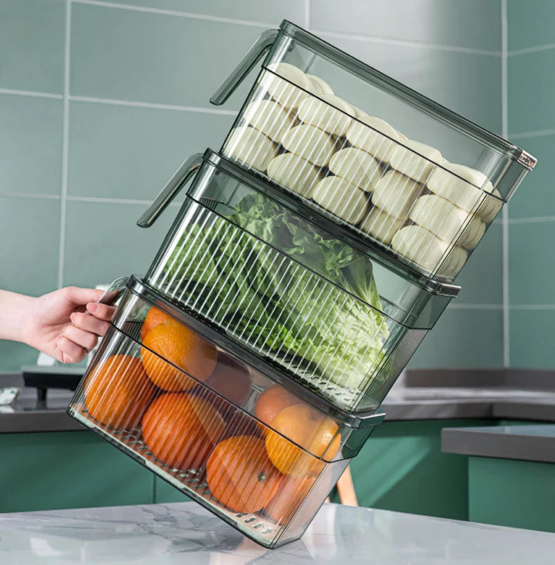 Pack 3 Boîtes de Rangement Alimentaire Hermétiques et Empilables