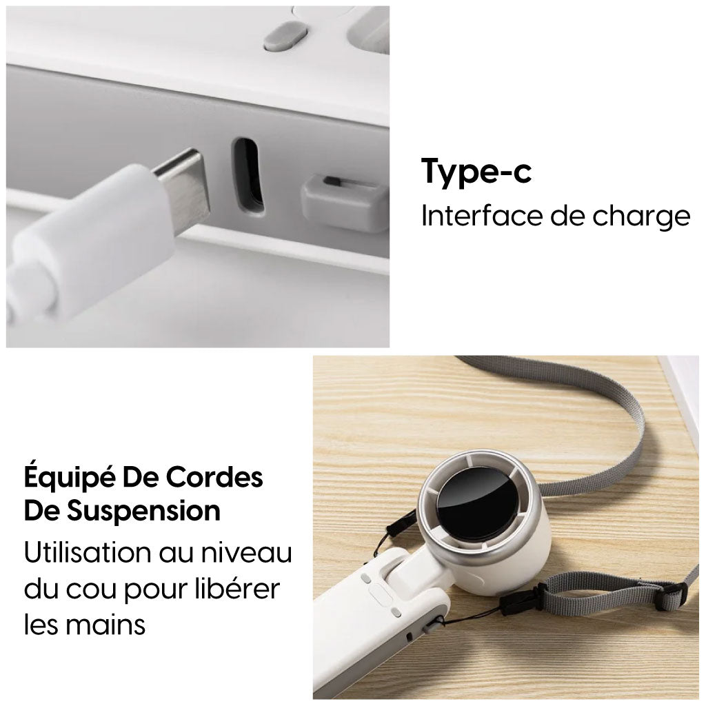 Ventilateur de Poche Intelligent – Écran LED et Design Pliable